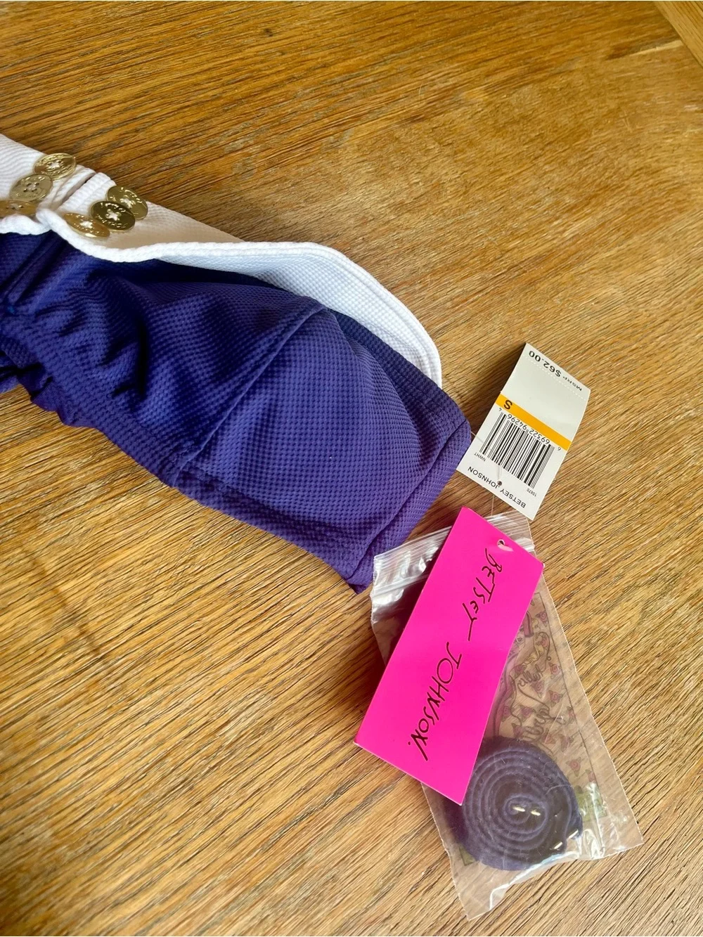 NWT Betsey Johnson navy sailor nautical y2k bikini set